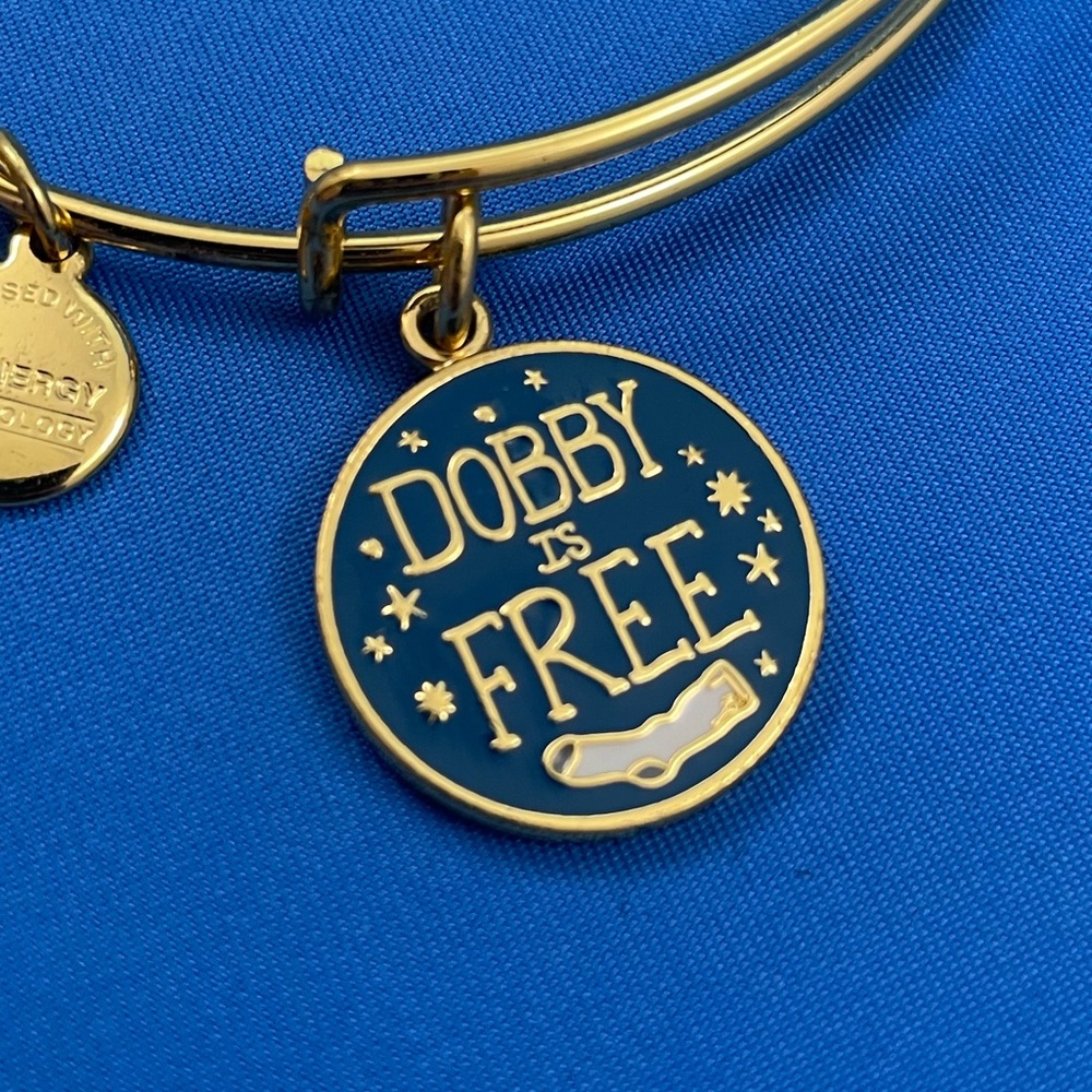 Alex and Ani Harry Potter ‘Dobby is Free’ shiny gold finish bangle bracelet - Picture 4 of 6